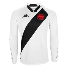 Camisa Vasco II 22/23 s/n° Torcedor Kappa Manga Longa Masculina - Branco+Preto