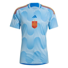 Camisa Seleção Espanha Away 22/23 s/n° Torcedor Adidas Masculina - Azul