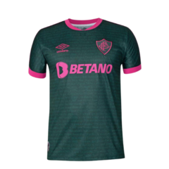 Camisa Fluminense III 23/24 s/n° Torcedor Umbro Masculina - Verde+Rosa