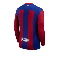 Camisa Barcelona Home 23/24 s/nº Torcedor Manga Longa Masculina - Azul e Grená - comprar online