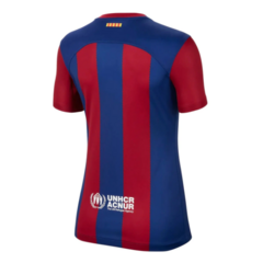 Camisa Feminina Barcelona Home 23/24 s/n° Torcedor - Azul e Grená - comprar online