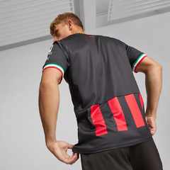 Camisa Milan Home 22/23 s/n° Torcedor Masculina - Preto+Vermelho - comprar online