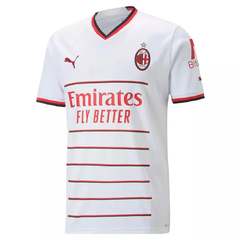 Camisa Milan Away 22/23 s/n° Torcedor Masculina - Branco+Vermelho