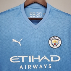 Camisa Manchester City Home 21/22 s/n° Torcedor Puma Masculina - Azul - Kamikaze Camisas