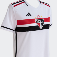 Camisa São Paulo I 23/24 s/n° Torcedor Adidas Feminina - Branco+Vermelho - Kamikaze Camisas