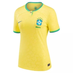 Camisa Seleção Brasil I 2022/23 Torcedor Feminina - Amarelo