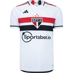 Camisa São Paulo I 23/24 s/n° Torcedor Adidas Masculina - Branco+Vermelho