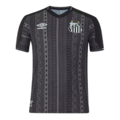 Camisa Santos III 22/23 s/nº Torcedor Umbro Masculina - Chumbo+Preto