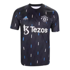 Camisa Manchester United 23/24 s/n° Pré Jogo Adidas Masculina - Preto+Cinza