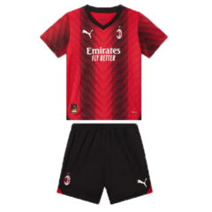 KIT INFANTIL AC MILAN 2024, UNIFORME TITULAR