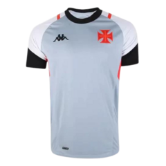 Camisa Vasco da Gama 23/24 s/n° Treino Kappa Masculina - Cinza+Preto