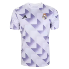 Camisa Real Madrid Pré Jogo 22/23 Adidas Masculina - Branco+Cinza