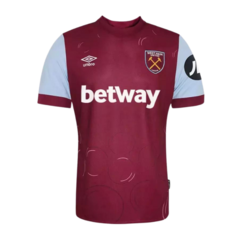 Camisa West Ham Home 23/24 sn° Torcedor Masculino - Bordô