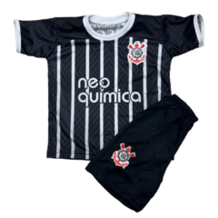 Kit Conjunto Infantil e Juvenil De Futebol Do Corinthians