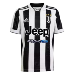 Camisa Juventus Home 21/22 s/n° Torcedor Adidas Masculina - Branco+Preto