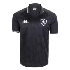 Camisa Polo Botafogo Kappa Clone Supporter Masculina - Preto