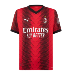 Camisa Milan I 2023/24 Vermelha e Preto - Masculino