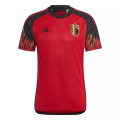 CAMISA BELGICA I ADIDAS WC 22 MASCULINA - Vermelho+Preto