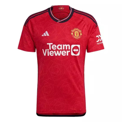 Camisa 1 Manchester United 23/24 Adidas - Vermelho+Dourado