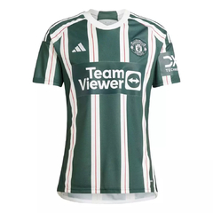 Camisa 2 Manchester United 23/24 Adidas - Verde escuro+Branco