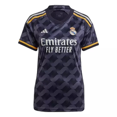 Camisa 2 Real Madrid 23/24 Feminina Adidas - Azul Petróleo+Amarelo