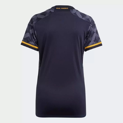 Camisa 2 Real Madrid 23/24 Feminina Adidas - Azul Petróleo+Amarelo - comprar online