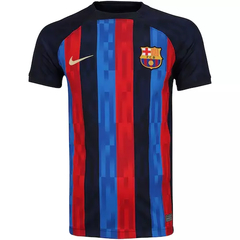 Camisa Barcelona Home 22/23 Torcedor Nike Masculina - Azul Marinho, Azul Royal e Vermelho