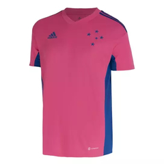 Camisa Cruzeiro Outubro Rosa 22/23 s/n° Torcedor Adidas Masculina - Rosa