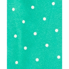 Conjunto romper verde de bolinha e vestido florido manga curta com calcinha carter´s - 3 Peças - comprar online