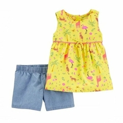 Conjunto Amarelo 2 peças Carter´s - Flamingo