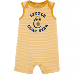 Romper Carter's Regata de Guacamole Amarelo Listrado - Kids First