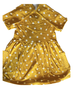 Vestido Amarelo Manga longa com bolinhas branca Carter´s - 2 Peças - comprar online