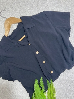 Camisa Cropped Preta (Nova)