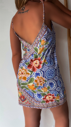 VESTIDO MANIA DE AZULEJO CURTO - comprar online