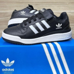 tênis-adidas-forum-low-preto-e-branco