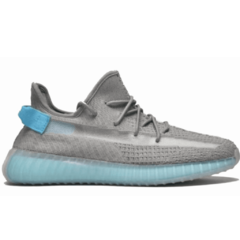 tênis-adidas-yeezy-boost-350-v2-cinza-com-azul-claro