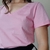 BLUSA BÁSICA ROSA MANGA CURTA DECOTE V na internet