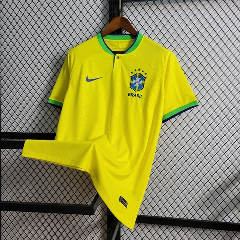 Camisa Retrô 1988 Seleção Brasileira I Masculina - Amarelo e Verde