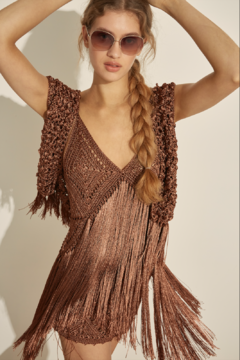 Crochet Fringes Mini Dress Pre Order on internet