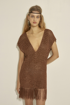 Crochet V Neck Fringe Mini Dress Pre Order - buy online
