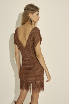 Crochet V Neck Fringe Mini Dress Pre Order on internet