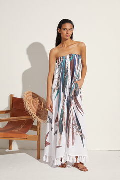 Image of Iruya Tasseled Strapless Dress