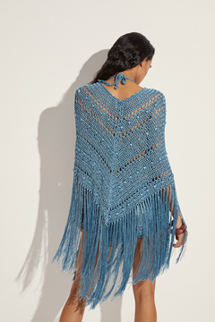 Image of Crochet Long Triangle Poncho Pre Order