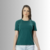 Camiseta Feminina T-Shirt Baby Long Gola Redonda Verde Escuro