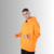 Moletom Hoddie Canguru Liso Felpado 2 Cabos Laranja