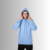 Moletom Hoddie Canguru Liso Felpado 2 Cabos Azul Médio