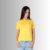 Camiseta Feminina T-Shirt Baby Long Gola Redonda Amarelo