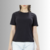 Camiseta Feminina T-Shirt Baby Long Gola Redonda Preto - comprar online