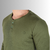 Casaco Henley Textura Verde Militar - comprar online