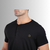 Camiseta Henley Egípcio Gola Padre Preto - comprar online